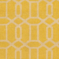 שטיח שטח יוטה גיאומטרי של סידר ברוק קריספיאן, שנהב צהוב, 2'3 3'9