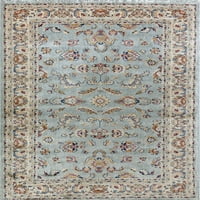 שטיחים אמריקה Bardot BS קלאסי מעבר כחול מסורתי שטיח אזור תכלת, 9'x12 '