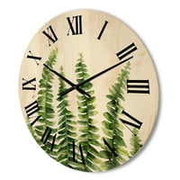 עיצוב 'צמח שרך, צמח פרט II' שעון קיר עץ חווה