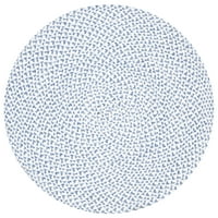 שטיח שטיח אזור מוצק של ג'רלדין קונפטי, שנהב כחול, 5 '5' סיבוב