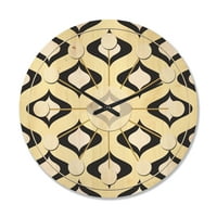 עיצוב 'עיצוב' מופשט רטרו תבניות עיצוב XXIII 'שעון קיר עץ מודרני של אמצע המאה
