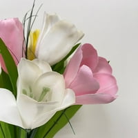 עמוד התווך סידור צבעוני מלאכותי 16 שיח קפיץ גבוה עם פרחים