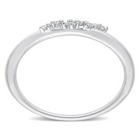 Miabella's Carat T.W. סטרלינג סטרלינג סטרלינג מפוזר טבעת הבטחה בוגרת