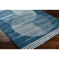 אורגים אמנותיים פלורנסה גיאומטרית שטיח אזור שטיח, כחול כהה, 2'6 8 '
