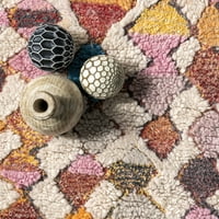 שטיח האזור המרוקאי של Helaine Shaggy שטיח, 6 ', Multi