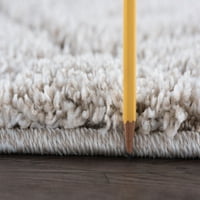 שטיח אזור מעבר שטיח קרם גלילה עבה, סגלגל מקורה בז 'קל לניקוי