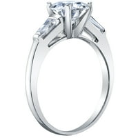 1. CT Moissanite Solitaire Tranting Tirling להקת חתונה