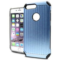 Mundaze Blue Metallic Slimfit CASE בשכבה כפולה עבור Apple iPhone Plus טלפון