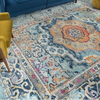 שטיח שטיחים באזור מעבר מדליון רב-צבעים קל לניקוי קל לניקוי