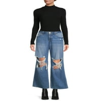 מכנסי ג'ינס של רגלו של אינדיגו ריסו ג'וניור