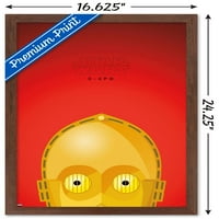 מלחמת הכוכבים: סאגה - קמע C -3PO מאת S Preston Wall Poster, 14.725 22.375 ממוסגר