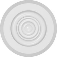 Ekena Millwork 3 W 3 H 3 4 P Standard Grayson Bullseye Rosette עם קצה משופע