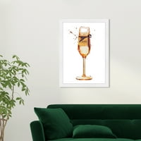 סטודיו Wynwood מדפיס את משקאות הטוסטים הכתומים והרוחות השמפניה קיר אמנות בד הדפס לבן 13x19