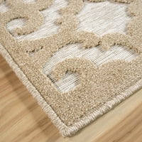 שטיחי אוריאן בוקל סיבורן מקורה-חיצוני, פרחוני, שטיח שטח, עץ סחף, 1' 11 רץ 8'