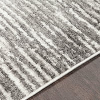 אורגים אמנותיים מונטה קרלו פסים שטיח, פחם, 5 '5'