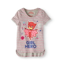 חולצת טריקו גרפית של ילדות קטנות 4- Girl Girl