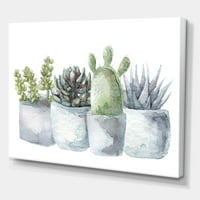 עסיסי וקקטוס בית צמחים אני ציור בד אמנות הדפסה