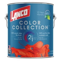 קולקציית צבעים של Lanco ב 1, שטוח פנים וחוץ קיר וקציר צבע, גימור בסיס לבן ופסטל, גלון