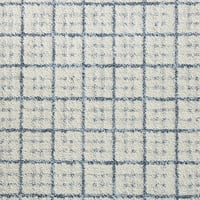 וונדה יוני ריבועים ביתיים עם שטיח שוליים, כחול, 5'2 x7'2 מאת מירנדה למברט