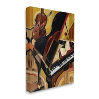 סטופל תעשיות כלי נגינה מודרני פסנתר ציור גלריה עטוף בד הדפסת קיר אמנות, עיצוב על ידי פול ברנט