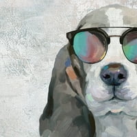 יצירת מופת גלריית ארט מוצל גורים IV כלבים במשקפי שמש מאת סטודיו אמנות בד אמנות הדפס 22 28
