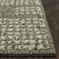 עמוד התווך בלוקים מודרניים קואלה חום שטיח מבטא מקורה, 1'8 x2'10