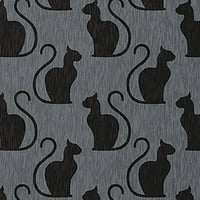 פשוט חתולים דייזי ספוקי פלדה אפור אפור ליל כל הקדושים של צ'ניל שטיח, 5 'סיבוב
