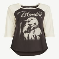 Scoop Blondie Blondie Sing Graphic 3 שרוול 4 באורך 4 חולצת טריקו