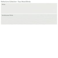 אוסף השתקפויות בהתאמה אישית, 2 תריסי עץ אלחוטיים, לבן, 5 8 רוחב 72 אורך