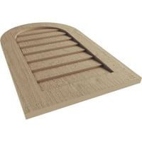 Ekena Millwork 40 W 24 H Timberthane Riverwood Round Top Top Fau Wood Non-Functural Gable Vent, Primed