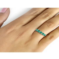 תכשיטנים אמרלד טבעת אבן לידה תכשיטים - 1. קראט אמרלד 0. תכשיטי טבעת כסף סטרלינג - טבעות אבן חן עם היפואלרגנית