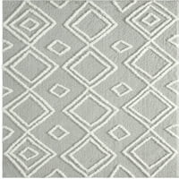 יונייטד וויברס קווינסלנד קאהליל גיאומטרי שטיח שטיח אזור, אפור, 6 '6 9' 2