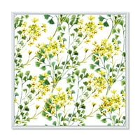 עיצוב 'פרחי בר צהובים תוססים בקיץ על הדפס אמנות קיר מסורתי מסורתי מסורתי
