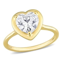 Miabella's Carat T.G.W. טבעת כלות סוליטייר צהובה נוצרה בלב נוצר