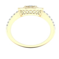 Imperial 1 2ct TDW Diamond 10k אשכול זהב צהוב טבעת אירוסין