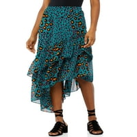 סקופ חצאית קפלים א-סימטרית לנשים