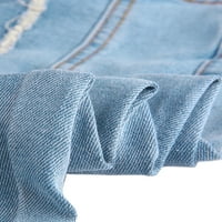 מציאות ייחודיות תלבושות בגודל פלוס גודל רזה ג'ינס קפרי במכנסיים קצרים בברך