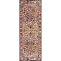 אריגים אמנותיים איריס שטיח מזרחי, אדום, 2 '7 10'