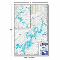 קינגפישר מפות עמיד למים אגם מפת ווטס בר אגם טנסי, 24 36 0.2 ליברות