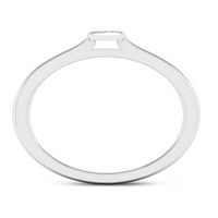 Imperial 1 6ct TDW Marquise Diamond Diamond 10k טבעת הבטחה של סוליטייר זהב לבן