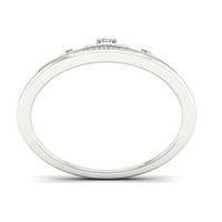 1 10ct TDW Diamond 10k טבעת כתר זהב לבן עבורה
