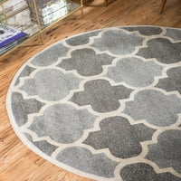 ייחודי נול נאשוויל סבכה מודרני גיאומטרי אזור שטיח או רץ