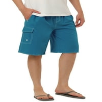 ייחודי מציאות גברים של קיץ מוצק מכנסיים שרוך אלסטי מותניים לוח מכנסיים קצרים