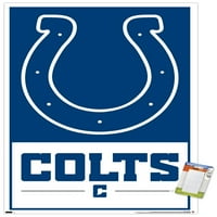 Colts Indianapolis - פוסטר קיר לוגו, 22.375 34