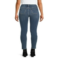 זמן וטרו ג'ינס מפותל גבוה של נשים, 29 תסרים רגילים, בגדלים 4-22