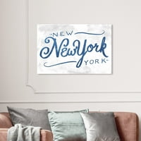 ווינווד סטודיו ערים ורקיע קיר אמנות בד הדפסי 'פרנק של ניו יורק' ארצות הברית ערים-כחול, לבן