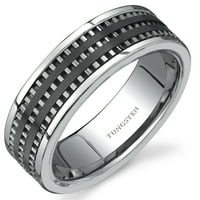 טבעת להקת חתונה של קצה שטוח לגברים מתאימים