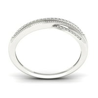 1 10CT TDW Diamond S Sterling Sillling טבעת אופנה