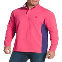 Chaps Mens Mens Long Sleele Sleepe Stripe Quarter Zip Sweater Neck Sweater